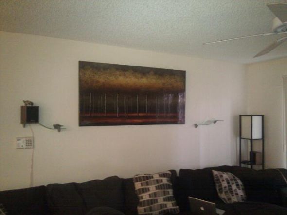 Show me your living rooms for inspiration or help me out :  wedding Paintingabovecouches