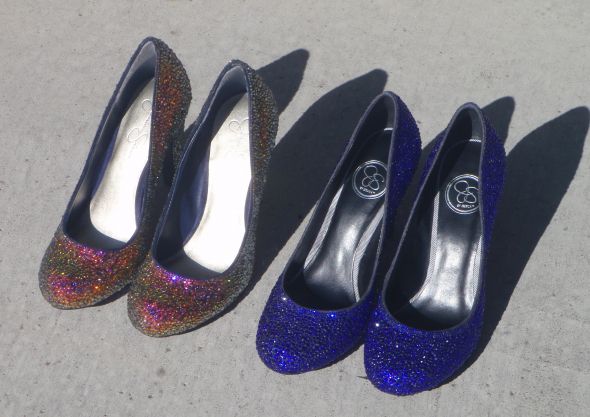 Finished: DIY Volcano Swarovski Crystal Shoes (Pic Heavy) :  wedding swarovski strass volcano crystal diy shoes Volcanocobalt1