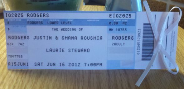 DIY Friday :  wedding diy features Place Card1 Sports Ticket Place Cards :  wedding diy reception Place Card1 