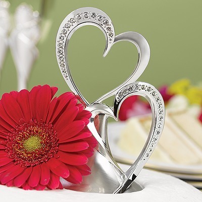 cake toppers for wedding. I found this silver plated double hearts crystal cake topper on ebay for $42. Caketoppers!:Show me, how much and where? : wedding crystal heart cake