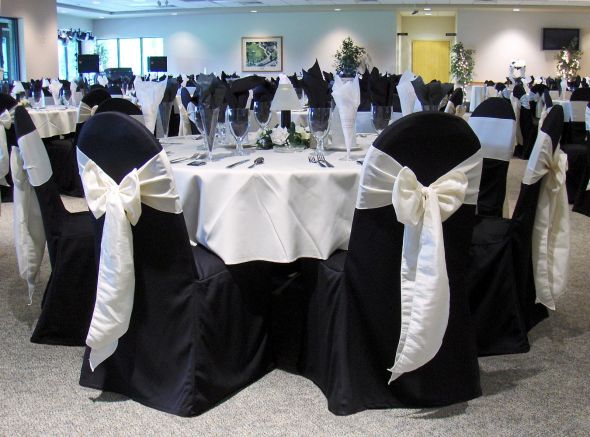 wedding chair covers Black