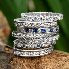 Does anyone wear two bands UNDER their e-ring? :  wedding ring engagement ring two bands wedding band Brilliantearth