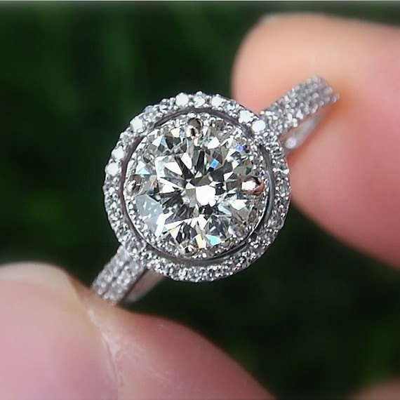 Size 4.5 ring on a budget! PICTURES PLEASE :  wedding 45 1 ring budget cheap pictures half carat diamond framed Haloring