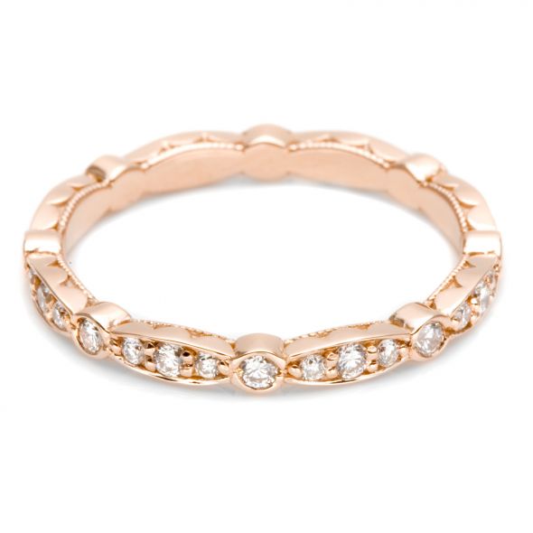 Help with finding a wedding band for a unique e ring : wedding ring band unique unusual engagement Rosegold2