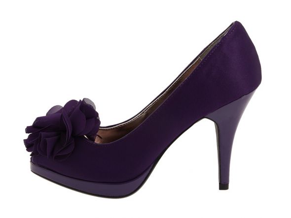 wedding Shoes Edit They're called Unlisted Natural Glow in Eggplant Satin