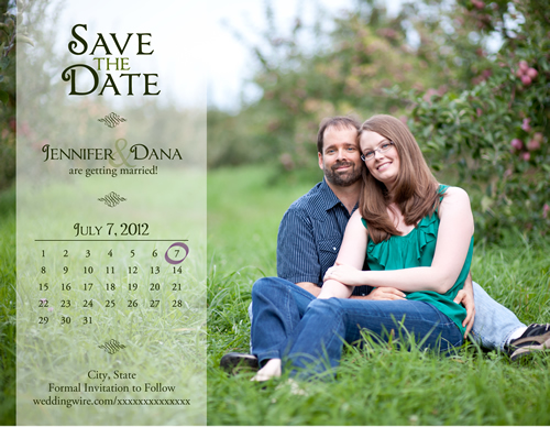 I've been working on savethedates with pictures from our engagement photo 