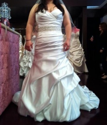wedding dress before alterations it 39s actually a little loose i think the 