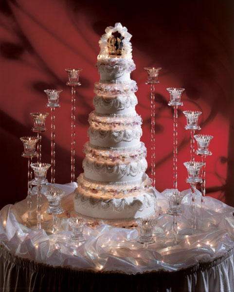How did you decorate your cake table wedding cake table Serenity M