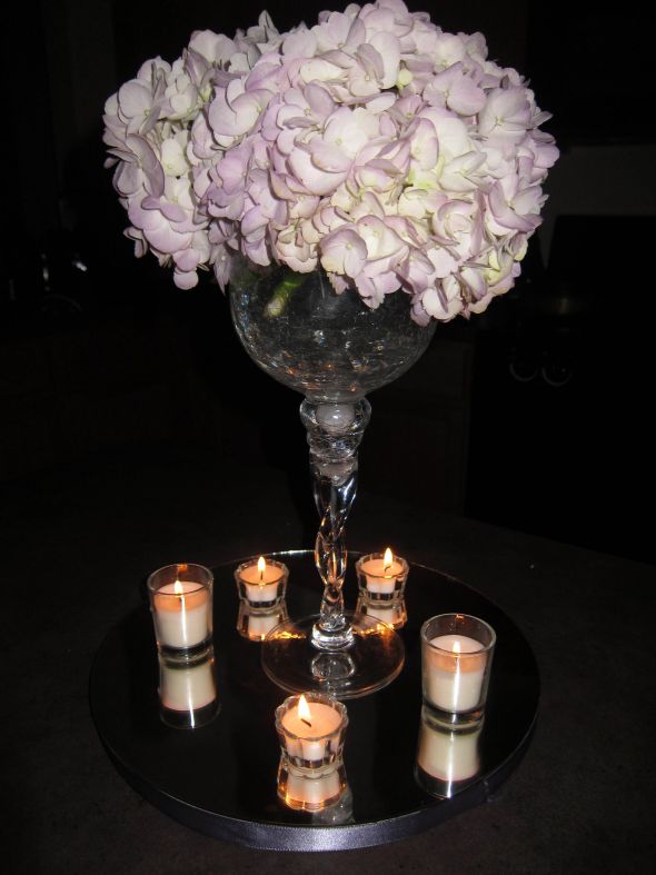 Wedding centerpiece wedding purple silver ceremony flowers diy IMG 1087