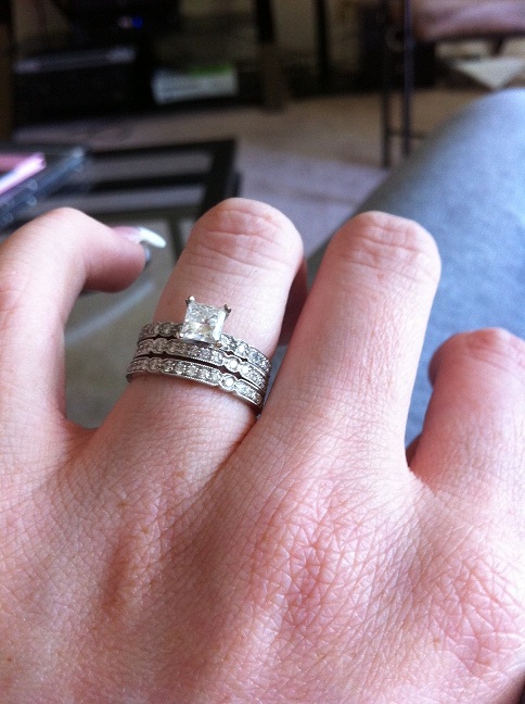 2 bands... both on one side of E-ring or one of each side?! :  wedding Photo 31