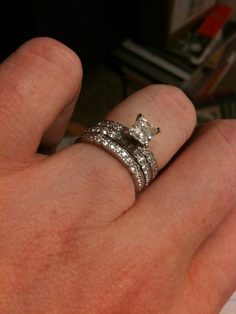 2 bands... both on one side of E-ring or one of each side?! :  wedding Photo 51