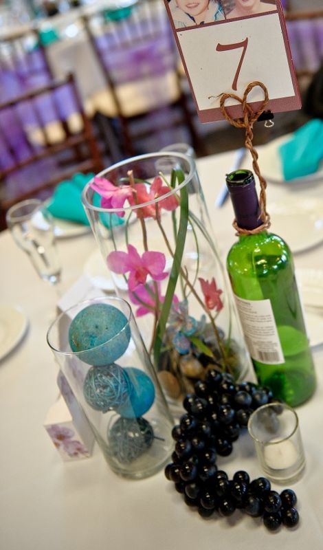 Looking for Turquoise Black and White Decor ASAP wedding Centrepieces1