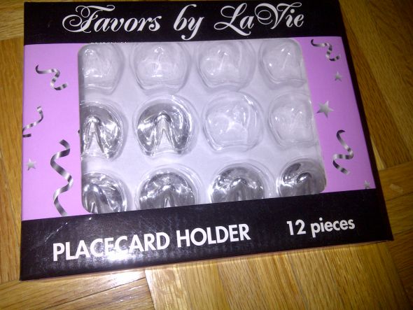 6 Silver Chinese Crackers Placecard Holder :  wedding placecard holders white ivory inspiration ceremony diy ring reception IMG 20110811 00493