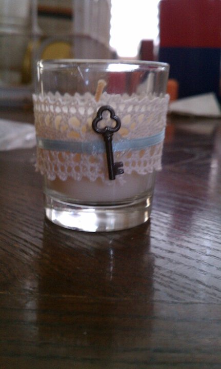 wedding favors and candle lit send off