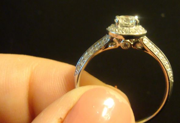 Anyone with a ring that has pave diamonds on the side :  wedding ring engagement ring pave RingProfile