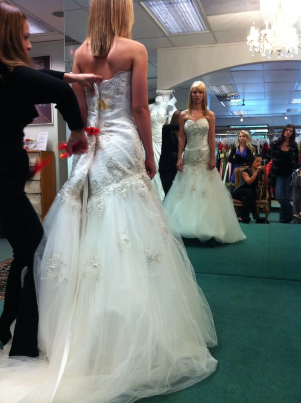 Dress Shopping Journey Complete With Casablanca 1827. Anyone Else? :  wedding dress shopping casablanca 1827 champagne ivory Jhos 008