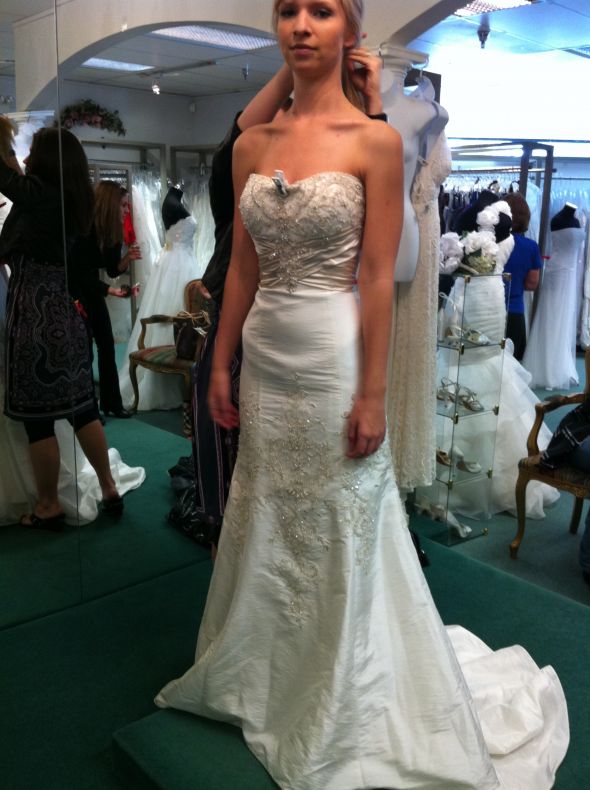 Dress Shopping Journey Complete With Casablanca 1827. Anyone Else? :  wedding dress shopping casablanca 1827 champagne ivory Jhos 010