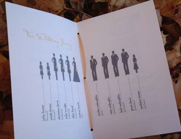  wedding programs ceremony programs silhouettes Ceremonyprogram