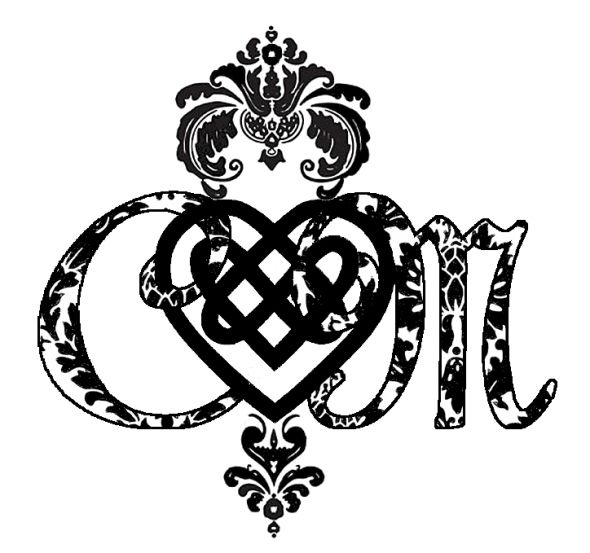 It's our initials intertwined in a Celtic heart and decorated with damask