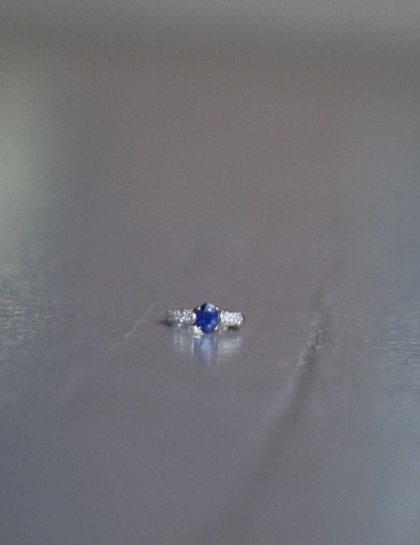 Can I see your nondiamond engagement ring and any sapphire ring advice welcomed! : wedding sapphire ering blue diamond Jennamatt100 4