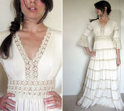 Crocheted wedding dresses