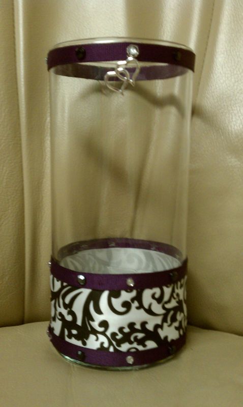 My DIY centerpiece wedding centerpiece vovtive diy black purple white