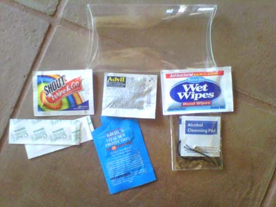 Oops Kit for OOT Boxes :  wedding oot box out of town bag oops kit first aid emergency kit diy Oops Kit