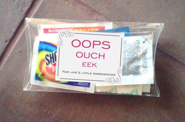 DIY Friday : wedding features Oops Kit 2 Copy Oops Kit for OOT Boxes : wedding oot box out of town bag oops kit first aid emergency kit diy Oops Kit 2 Copy