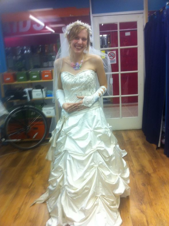 November 2011 Brides -2nd/Final Dress Fitting's - Show your dress!!! :  wedding dress fitting bustle november ivory black Dress