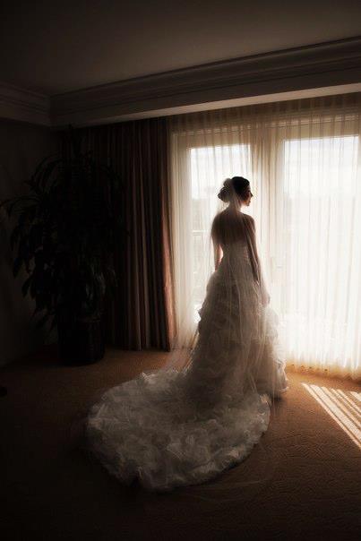 show off your bustle and back of your gown :  wedding bustle train gown dress wedding bridal 408057 10100185232449727 24601048 45520158 368154026 N