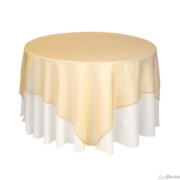  Table Overlays 85 wedding tablecloth orange organza reception 85 