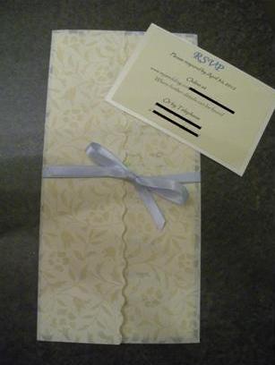 Wedding Invitations with Japanese Paper wedding blue ivory diy invitations