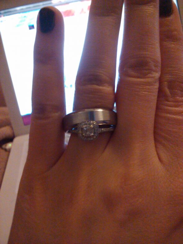 Show me your Man's ring! :  wedding wedding band fiance groom 2011 10 02 21.07.03 Rutherford New Jersey US