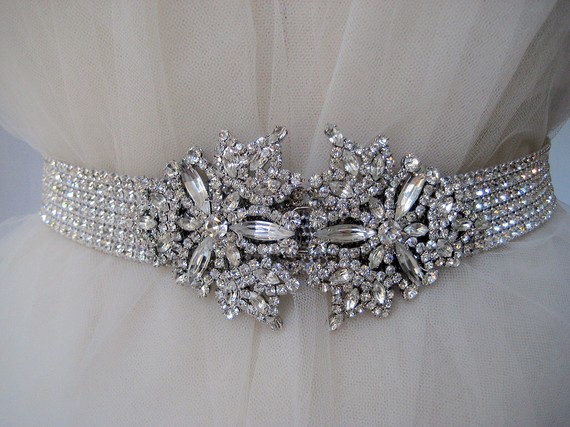 Please help to decide on the best sash for my gown :  wedding monique lhuillier Belt1