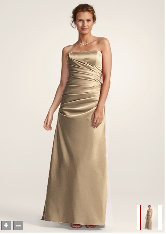 david's bridal gold bridesmaid dresses