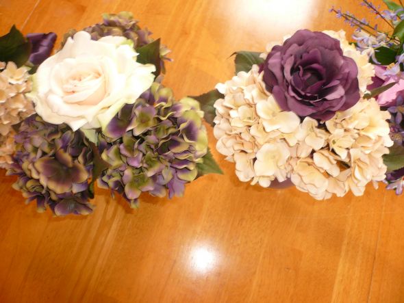 GLASS VASE WEDDING CENTERPIECES WITH TABLE NUMBERS