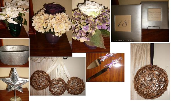 Purple silver grapevine balls bridal and bridesmaids bouquets must 