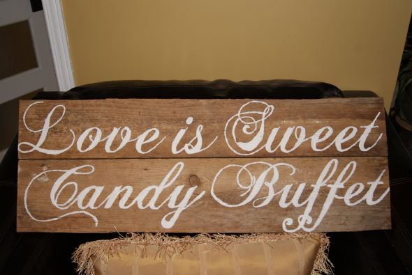 Rustic Candy Buffet Signage by futuremrsv DIY Friday wedding diy features 