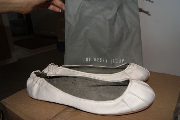 Dessy Ballet Flats brand new wedding ivory shoes DSC04393