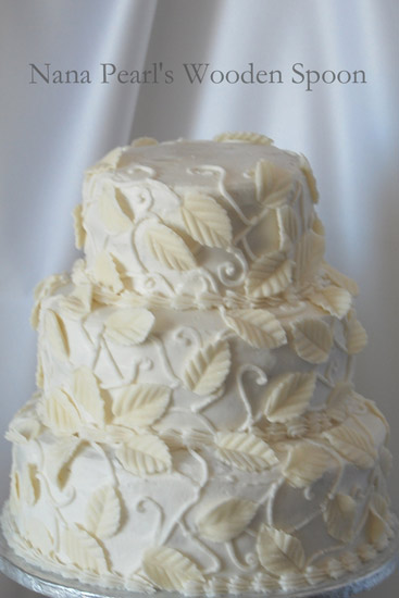Chocolate Leaves :  wedding cake decorating chocolate leaves Vegan Leaf Cake Lg
