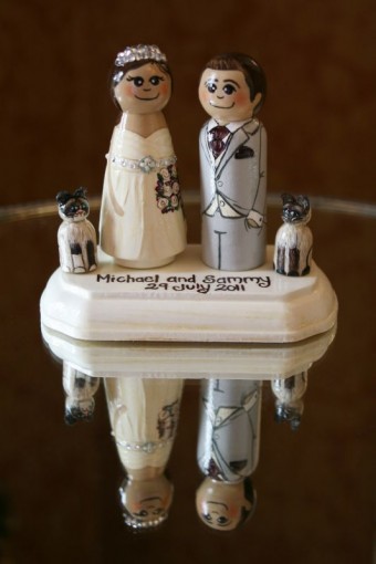 Custom Etsy Cake Toppers wedding cake topper white ivory Sammy Michael 356