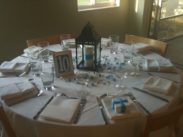 DIY Centerpieces - Feedback requested! :  wedding lanterns diy centerpieces starfish blue feedback IMG 0327