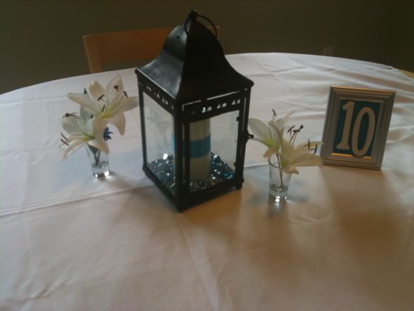 DIY Centerpieces - Feedback requested! :  wedding lanterns diy centerpieces starfish blue feedback IMG 0345
