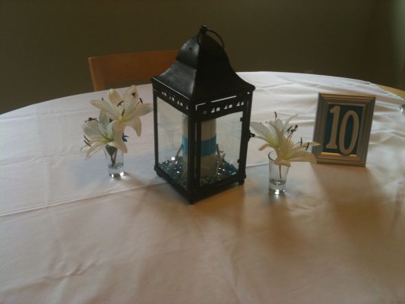 DIY Centerpieces - Feedback requested! :  wedding lanterns diy centerpieces starfish blue feedback Lantern
