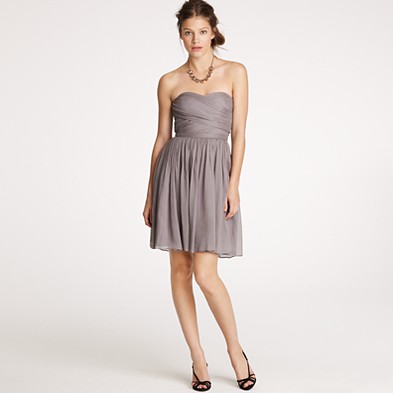 Grey BM dress idea's? :  wedding bridesmaid grey fall wedding Jcrew