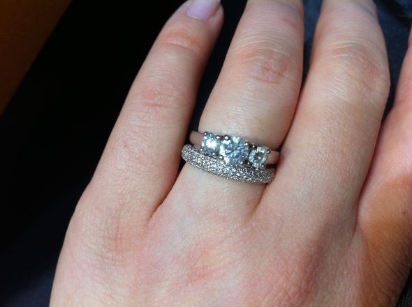 Help me pick a wedding band (real life pics included) :  wedding Photo1