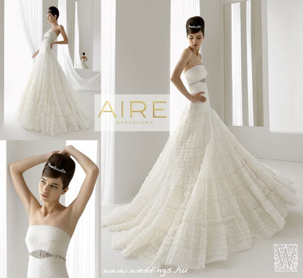 Aire Bacelona Denise Wedding Dress Ivory Sz 12 Sample NEW wedding