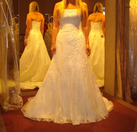 HELP! I can't decide between two dresses. Please let me know your thoughts! :  wedding dress enzoni maggie sottero Dress 2  Front