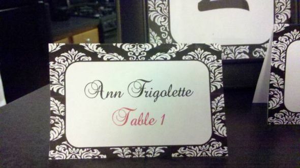 Damask Placecard