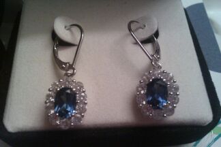 My Sapphire Wedding Earrings